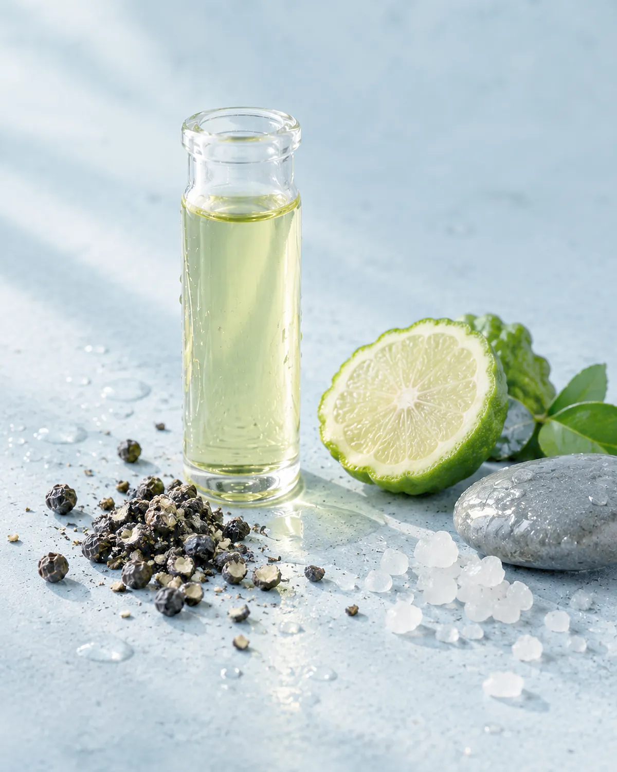 Fresh blue for men fragrance mood: Bergamot, Pepper, Ambroxan, Sea notes